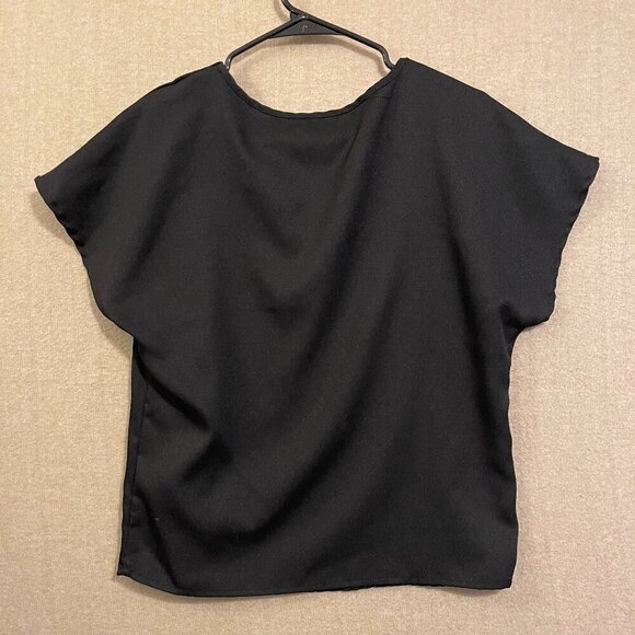 Shein Top Women's Small Black Pull Over Short Sleeves - Picture 8 of 11